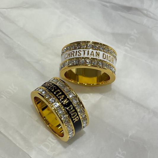CD Night Code Double Crystal Row Ring